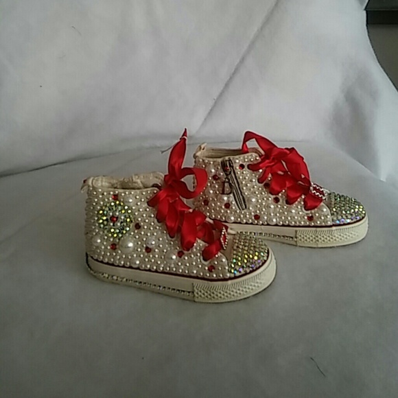blinged out gym shoes